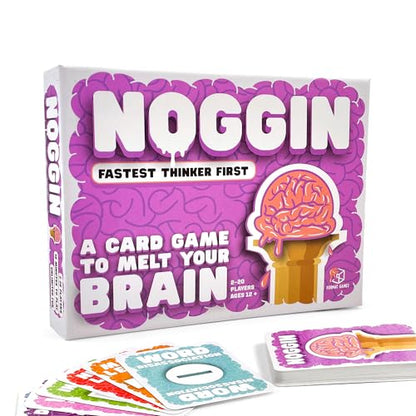 Noggin Party Game - Hilarious Fast-Thinking Word Game, Challenging and Addictive Strategy Card Game for Kids & Adults, Ages 10+, 3+ Players, 10 Minute Playtime, Made by Format Games