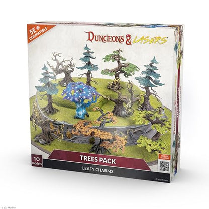 Dungeons & Lasers Trees Pack DND Accessories Set, Includes 10 Trees, from Archon Studio