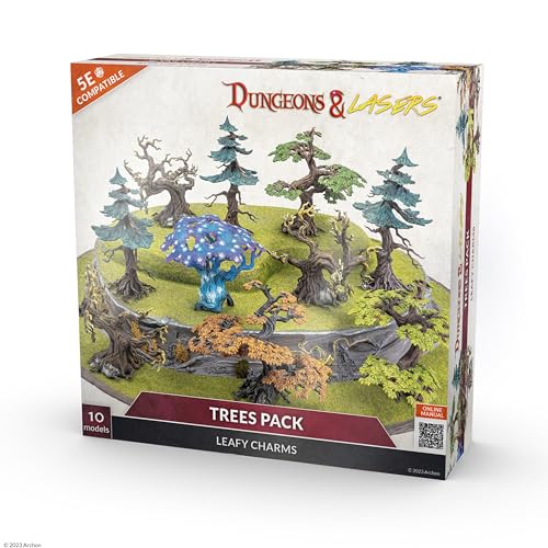 Dungeons & Lasers Trees Pack DND Accessories Set, Includes 10 Trees, from Archon Studio