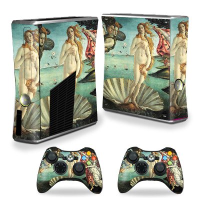 MightySkins Skin Compatible with X-Box 360 Xbox 360 S Console - Birth of Venus | Protective, Durable, and Unique Vinyl Decal wrap Cover | Easy to Apply, Remove, and Change Styles | Made in The USA - color: Birth Of Venus