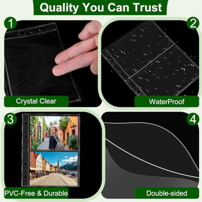 30 Pack 120 Pockets 3.5x5 Photocard Sleeves for 6 Ring A5 Binder, Ultra-Clear Sleeves, Double-Sided 2 Pocket Pages, Top Loading Sheet Protector for Photos, Postcards, Seed Packets - color: 3.5x5" - 30 Pack 120 Pockets