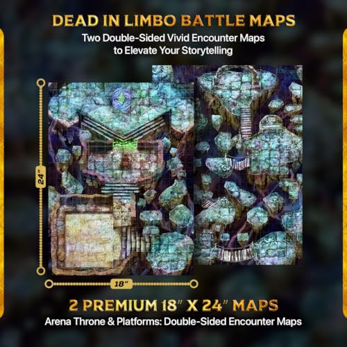 Dead in Limbo One-Shot Adventure Set – 5e RPG Module with XL Cyclone of Souls, 12-Page Adventure Book, 10 Skinny Minis, Bases & Premium Maps – Fantasy Roleplaying Game Accessory for Dungeon Masters