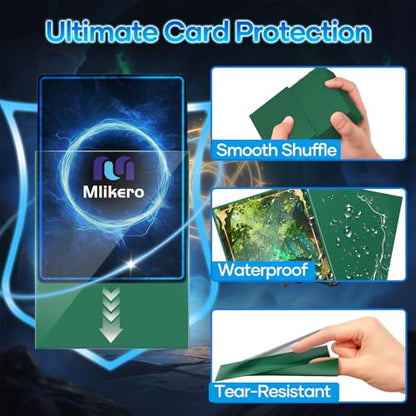 500 Count Card Sleeves, Matte Magic Card Sleeves, Smooth Shuffle & Tear Resistant, Fit for MTG, TCG, CCG (Dark Green) - color: Dark Green, size: 500 Pack