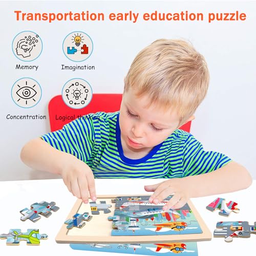 Puzzles for Kids Ages 4-6,24 Pieces Wooden Puzzles for Toddlers Ages 3-5 4-8 3 4 5 6 3-4 Year Olds.4 Pack Car Puzzle Set Children Jigsaw Puzzles for Boys and Girls Educational Learning Toys | Colorful Toddler Puzzle Set, Educational Learning Toys, Birthda