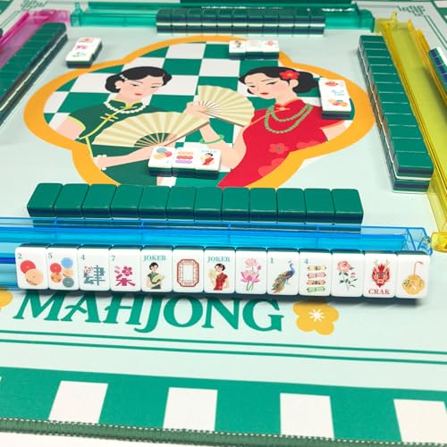 American Mahjong Classical Chinese Design Set 1.2-inch 160 Acrylic High-Grade Mah-Jongg Tiles