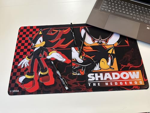 KESS: Sonic: Playmat - Modern Shadow - 23.75 x 13.5 Neoprene, Non-Slip, Tabletop Accessory, Comfort-Protection, Card-Board-Dice-RPG Games, Mouse Pad - style: Modern Shadow