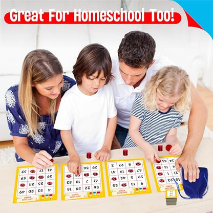 SpriteGru Addition & Subtraction Bingo Game, 360 Math Problems, 2 Educational Math Board Game for Kindergarten and Preschool Kids 4-8, Perfect for Classroom & At Home - style: Addition & Subtraction Bingo Game