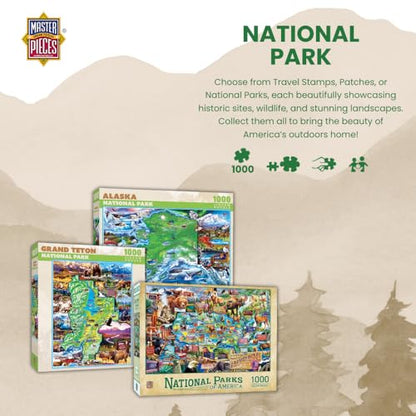 MasterPieces 1000 Piece Jigsaw Puzzle for Adults, Family, Or Youth - Yellowstone National Park - 19.25"x26.75" - style: Yellowstone