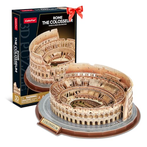 CubicFun Rome Colosseum 3D Puzzles for Adults Kids Model Kit, 163 Pieces
