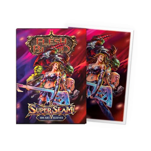 Dragon Shield | Matte Art Sleeves | Super Slam | 100 CT - Smooth & Tough Premium TCG Sleeves | Compatible with Pokemon, Flesh & Blood, One Piece & Magic the Gathering - color: Super Slam