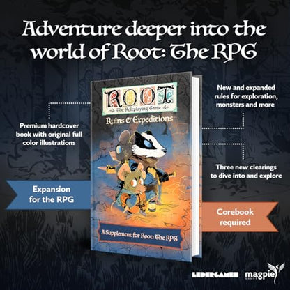 Magpie Games Root The Roleplaying Game: Ruins & Expeditions Expansion – 6 New Vagabond Playbooks - color: Ruins & Expeditions Expansion