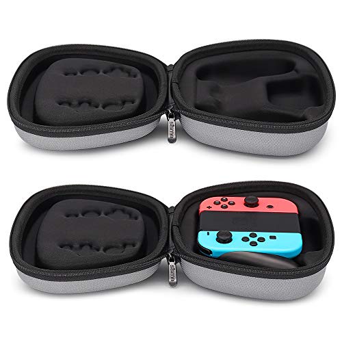 sisma Protective Case Compatible with Nintendo Joy-Con (L)/(R) & Grip, Hard Shell Joycon Controllers Holder Portable Travel Carrying Bag -Grey - color: Grey - Fits Joy-Con & Grip