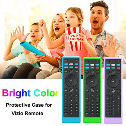 Cover for Vizio Remote, Compatible with Vizio Remote Case XRT136 / XRT140 D Series Universal Smart TV Control Replacement Silicone Skin Sleeve Glow in The Dark - color: Glow Sky Blue