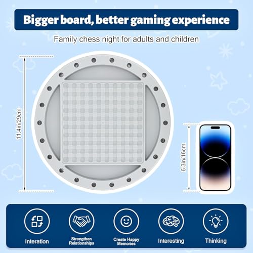4 in 1 Board Games Set, Classic Strategy Travel Game for Kids, Family Night | Four Ways to Play: Magnetic Chess, Rope Untangling Puzzle Game, Go Game, Rainbow Bead Elimination for Ages 8+, 2-4 Players