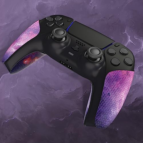 eXtremeRate PlayVital Anti-Skid Sweat-Absorbent Controller Grip for ps5, Professional Textured Soft Rubber Pads Handle Grips for ps5 Controller - Nebula Galaxy - color: Nebula Galaxy