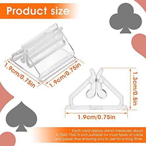 Aster 48 PCS Acrylic Card Stands Clear Game Card Stands, Game Piece Holders Board Game Pieces Stand Markers for Cards, Photos, Memos, Pictures Display