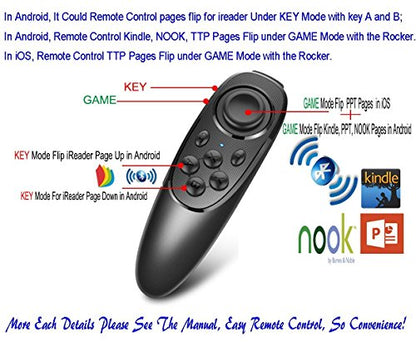 VR Remote Controller Gamepad Bluetooth Control VR Video, Game, Selfie, Flip E-Book/PPT/Nook Page, Mouse, in Virtual Reality Headset PC Tablet Laptop iPhone Smart Phone