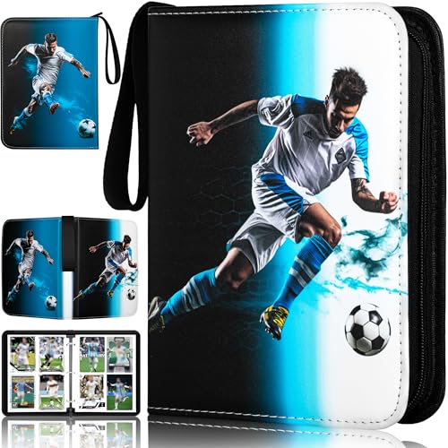RONMONG Soccer Card Binder,2025-2026 Sports Trading Card with Sleeves Holder Album,440 Pockets Soccer Card Holder Sheets Display Storage Protectors for Collectors Boys and Girls Gift - color: soccer-style 1, size: 440