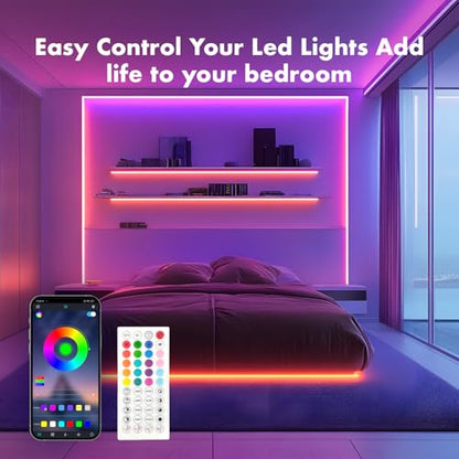 Neon Rope Lights,65.6FT RGB LED Strip Lights, App Control, IR Remote, Music Syncing, Outdoor IP67 Waterproof, Flexible Strip Cuttable for Bedroom, Gaming, Party(2 Rolls of 32.8FT) - size: 2x32.8FT