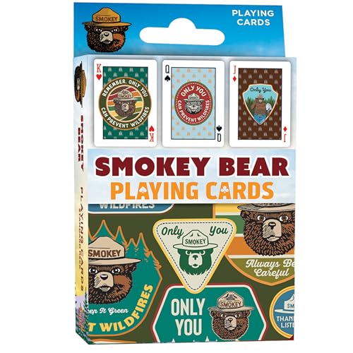 Masterpieces Smokey Bear Playing Cards - Premium Quality, Educational, and Fun Activity for Kids and Families - Great Gift Idea for Holidays, Birthdays, and Everyday Playtime - style: Smokey Bear
