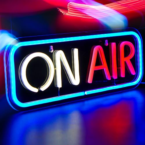 ON AIR Neon Sign Lights - Live Recording Studio LED Light Streaming Broadcast Sign USB Powered - Bar Pub Club Wall Decor Christmas Party Lights - style: ON AIR