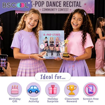 Kpop Star and I Love Fashion Designer Kit Reusable Sticker Book - color: Dress Up - K Pop Star