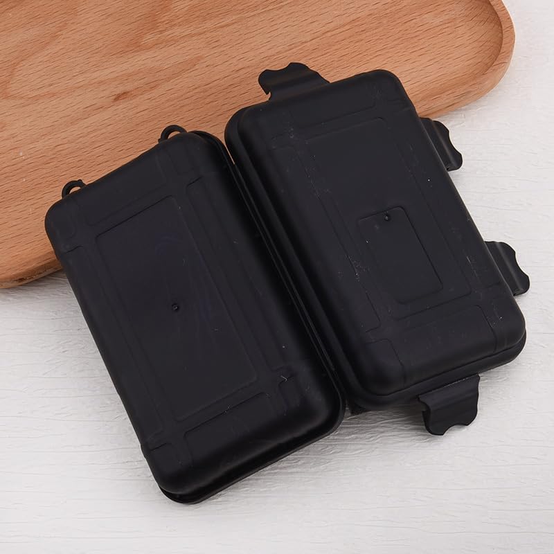 Small Black Hard Plastic Protective Storage Case with Pluck Foam Insert 5.31×3.15×1.57in Lightweight Waterproof Mini Carrying Box for Small Tools Electronics Fishing Lure Outdoor Gear Daily Tiny Items