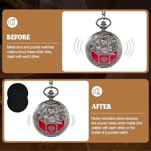 D&D Dice Set,7PCS Metal Dice for Dungeons and Dragons,Mini Dice Set with Pocket Watch Case,Role Playing Board Games Accessories (DM, Ancient Silver) - color: Ancient Silver, style: DM