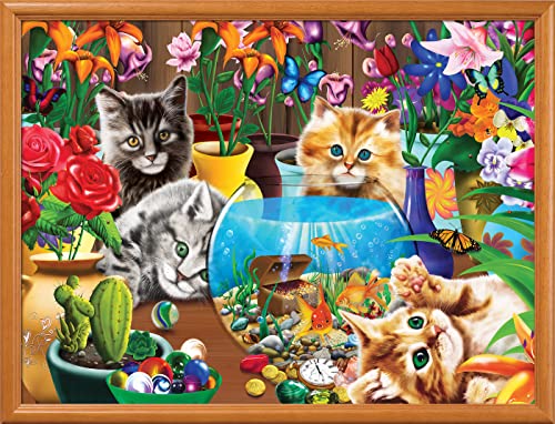 MasterPieces 400 Piece Jigsaw Puzzle for Adults, Family, Or Youth - Marvelous Kittens - 18"x24" - style: Marvelous Kittens