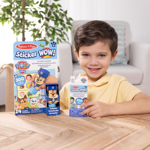 Melissa & Doug Sticker Wow! PAW Patrol Chase, Stamper Activity Book Toy | 500 Surprise Stickers, Mini Pad, Chase Stamper Toy, Mess-Free Travel Toys, Arts & Crafts, Preschool Toys for Kids, Ages 3+ - size: Bundle