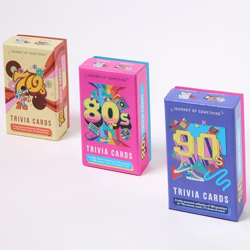 Journey of Something: 80's Trivia Cards - Adult Party Card Game, 180 Rad Questions, Pop Culture Knowledge, Decade Nostalgia, Ages 14+, 2+ Players
