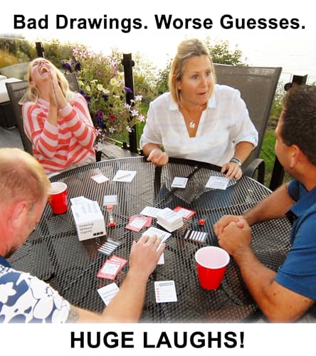 Drawing Without Dignity Party Drawing Game – Hilarious Sketching Game for Grown-Up Game Nights, Friends, Parties, Bachelorette Weekends & White Elephant Gifts