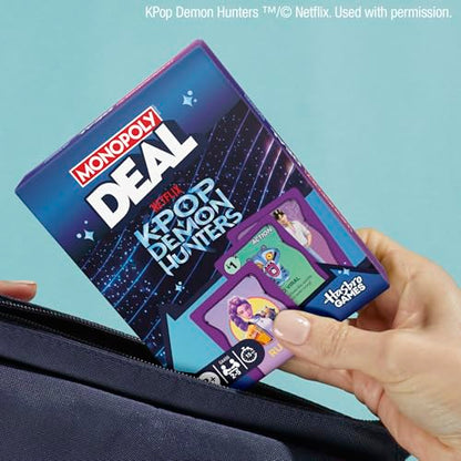 Monopoly Deal: Kpop Demon Hunters Card Game | Family Games for Kids, Tweens, Teens, and Adults | 2-5 Players | 15 mins. | Easter Gifts for Boys and Girls, Ages 8+