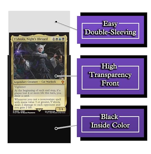 Anime Cat Warlock Card Sleeves 102 Pack – Compatible with MTG & TCGs – Perfect for Y'shtola, Night’s Blessed & Final Fantasy Commander Decks – Premium Card Game Sleeves for Magic - color: Anime Cat Warlock