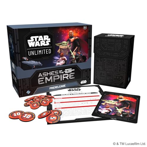 Star Wars: Unlimited Ashes of the Empire Prerelease Box | 6 Booster Packs, Exclusive Promo Cards, Battle of Endor TCG Tournament Kit and More, Ages 12+, 2+ Players, 30 Min Playtime
