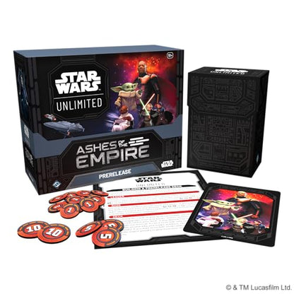 Star Wars: Unlimited Ashes of the Empire Prerelease Box | 6 Booster Packs, Exclusive Promo Cards, Battle of Endor TCG Tournament Kit and More, Ages 12+, 2+ Players, 30 Min Playtime