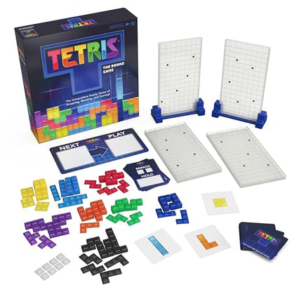 Spin Master Games Tetris: The Board Game | Head-to-Head Tetris Challenge, Drop Tetriminos into Grids to Make Lines & Block Opponents, For 2-4 Players, Ages 8 & Up - style: Tetris Booard Game