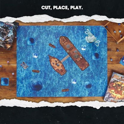 Dungeon Craft Hell & Highwater Game, Loose Leaf Inside a Custom Box, Water Resistant, Dry Erase by 1985 Games - style: Hell & Highwater