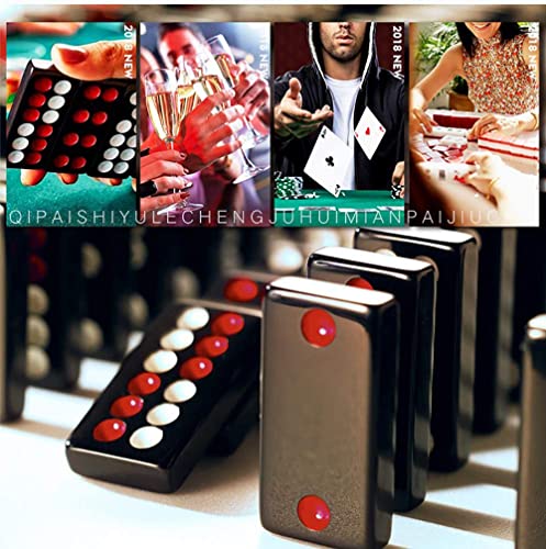 32PCS Pai Gow Tiles Game Set,Chinese Traditional Black Dominoes Pai Gow, Pai Gow Poker, Best Casino Game Party Fun Toy for Entertainemnt (16#) - size: 16#