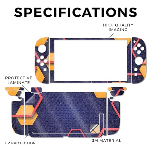 Glossy Glitter Gaming Skin Compatible with Nintendo Switch 2 Console Only - Complimentary Hex - Premium 3M Vinyl Protective Wrap Decal Cover - Easy to Apply | Crafted in The USA by MightySkins - color: Complimentary Hex, size: Switch 2 Console Skin Only,
