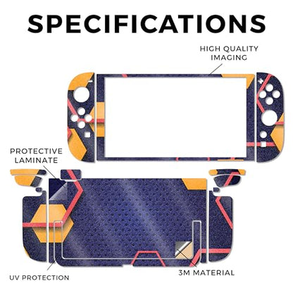 Glossy Glitter Gaming Skin Compatible with Nintendo Switch 2 Console Only - Complimentary Hex - Premium 3M Vinyl Protective Wrap Decal Cover - Easy to Apply | Crafted in The USA by MightySkins - color: Complimentary Hex, size: Switch 2 Console Skin Only,