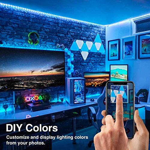 MIHEAL 5050 WiFi Smart LED Strip Light, 65.6Ft, Black PCB, Non-Waterproof | App control, works with Android & iOS, IFTTT support, Black PCB 5050 LEDs, for home TV bedroom kitchen gaming room decor - size: 65.6ft