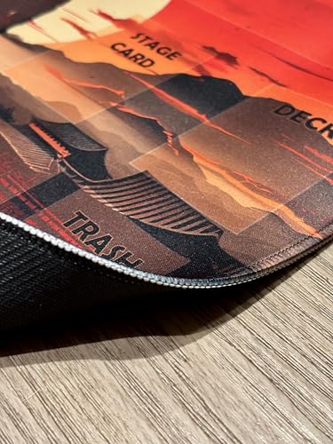 Trading Card Game Playmat – OPTCG, Non-Slip Rubber Base, Stitched Edges, Original Art, a Professional Storage Bag Included, Plus a Set of 20 Damage Counters (Samurai) - color: Samurai