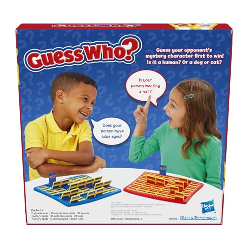 Hasbro Gaming Guess Who? Plus Board Game with People & Pet Cards