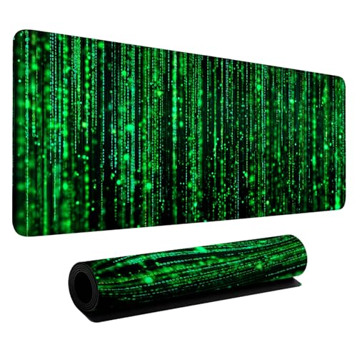 Matrix Code Extended Gaming Mouse Pad 31.5"x11.8" Mousepad, Large Desk Pad Desk Mat for Gaming & Office, Non-Slip Rubber Base - color: 41, size: 31.5" x 11.8"