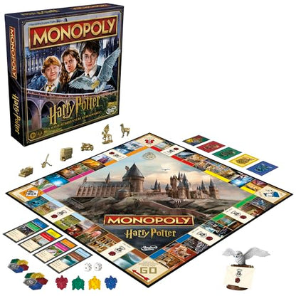 Hasbro Gaming Monopoly Harry Potter Edition Board Game | A Magical Adventure at Hogwarts | Ages 8 and Up | 2 to 6 Players | Family Games | Gifts for Kids and Adults