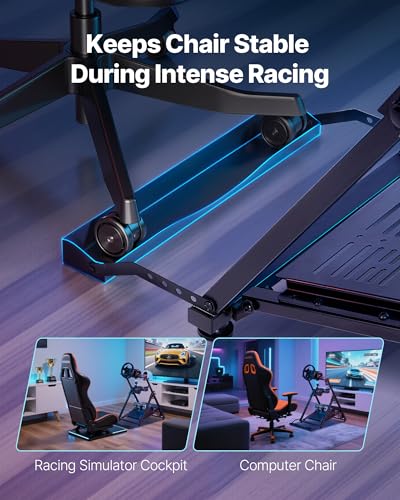 VEVOR Racing Wheel Stand, Adjustable & Foldable Simulator Stand for Logitech G923 G920 G29 G27, Thrustmaster T300RS TX F458 T500RS T3PA-PRO(F1/GT) Gaming Cockpit,Pedals Simulator NOT Included - size: X-shaped Pro