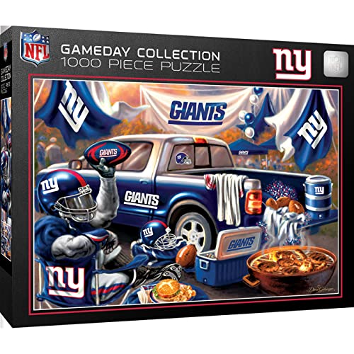Masterpieces 1000 Piece Jigsaw Puzzle for Adults - NFL New York Giants Gameday - 19.25"x26.75" - style: New York Giants