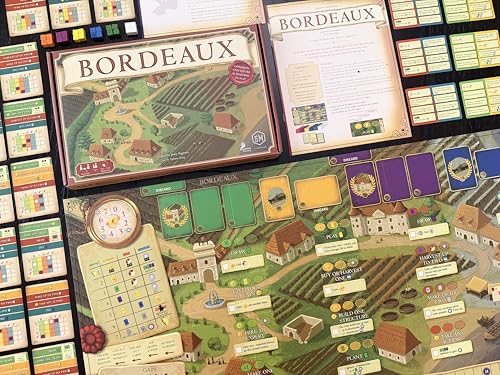 Stonemaier Games: Viticulture: Bordeaux Expansion by Jamey Stegmaier | Add to Viticulture (Base Game) | A New Board Featuring Updated Graphics, Layout, and New Mechanism | 1-6 Players, 90 Mins