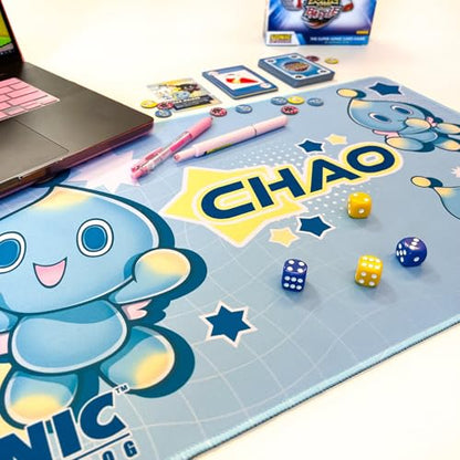 KESS: Sonic: Playmat - Chao - 23.75 x 13.5 Neoprene, Non-Slip, Tabletop Accessory, Comfort & Protection Surface, Card-Board-Dice-RPG Games, Mouse Pad - style: Chao